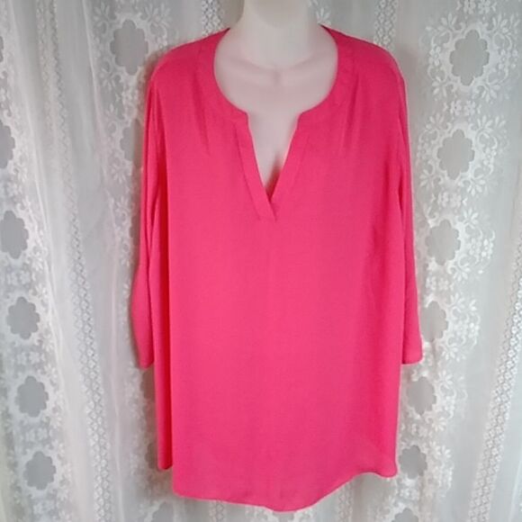 CHAUS NEW YORK PLUS SIZE 3X WOMEN'S BLOUSE - Picture 2 of 10